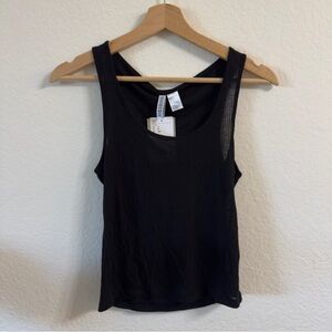 NWT H&M Black Ribbed Tank Top Small